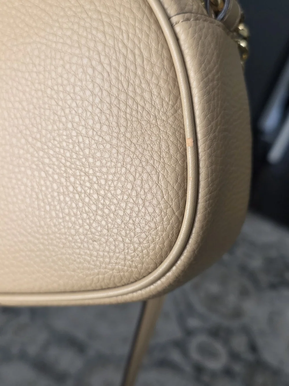 Michael Kors Jet Set Pebbled Leather Crossbody Bag in Camel